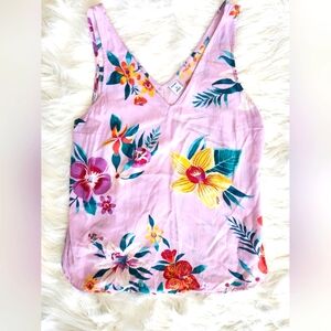 XS Old Navy pink floral tank top
